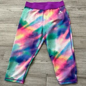 Women’s Bright Multicolor Adidas Cropped Leggings